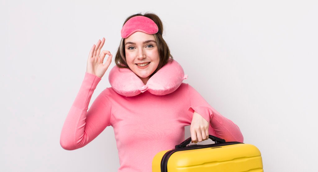 A women holding a bag and feeling happy